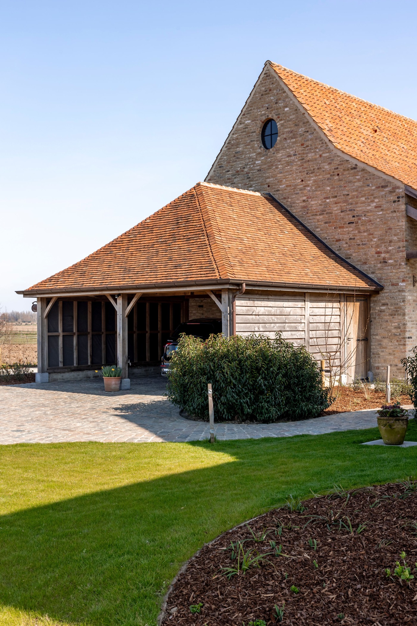eiken landelijke carport